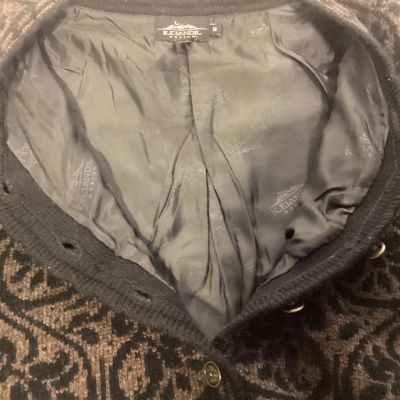 Vintage Icelandic Design embroidered jacket womens size medium wool cotton blend - Picture 11 of 11